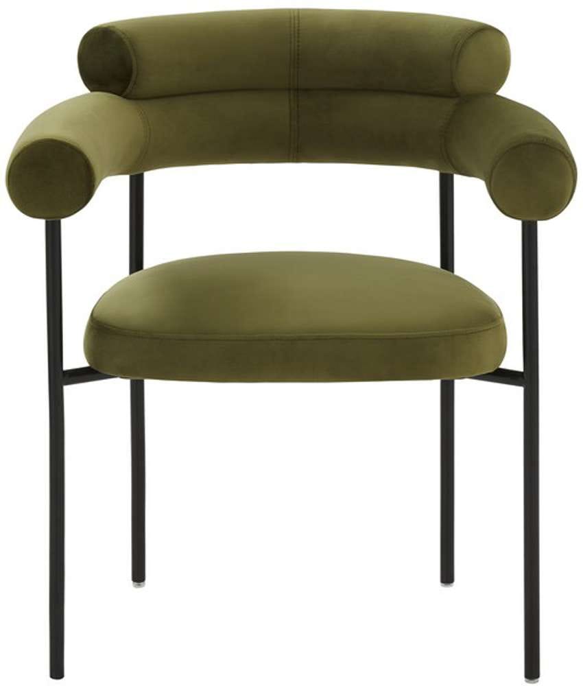 Safavieh - Couture - Jaslene Curved Back Dining Chair - Olive Green - Black - SFV4791D veiw 1