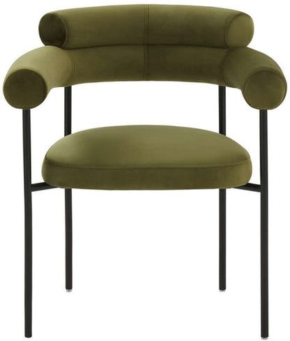 Safavieh - Couture - Jaslene Curved Back Dining Chair - Olive Green - Black - SFV4791D veiw 1