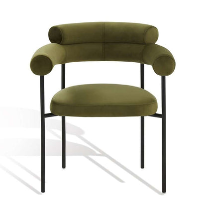 Safavieh - Couture - Jaslene Curved Back Dining Chair - Olive Green - Black - SFV4791D veiw 2