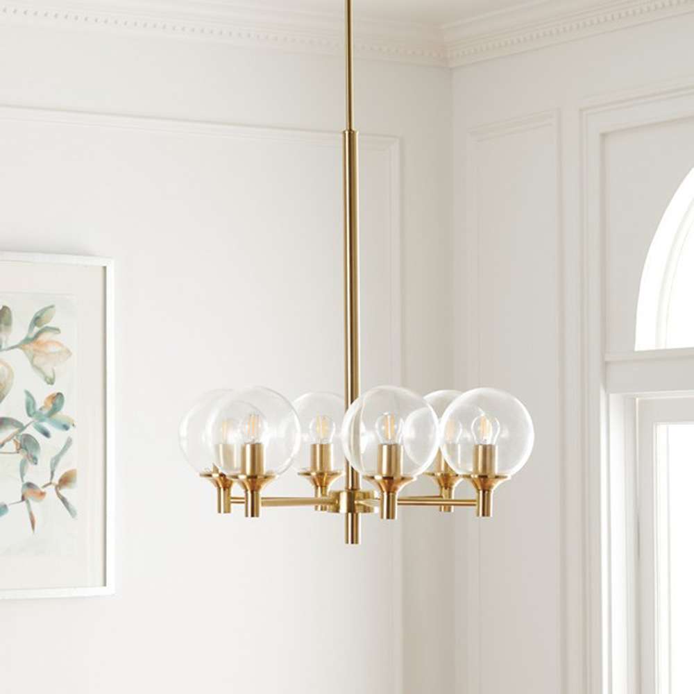 Safavieh - Jayde 6Lt 28in Chandelier - Gold - CHA7005A veiw 1