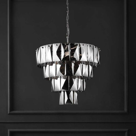 Safavieh - Couture - Jaylee Crystal 4 Tier Chandelier - Nickel - Dark Grey - CTL1055A veiw 1
