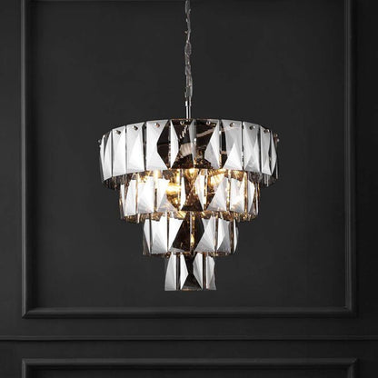 Safavieh - Couture - Jaylee Crystal 4 Tier Chandelier - Nickel - Dark Grey - CTL1055A veiw 2
