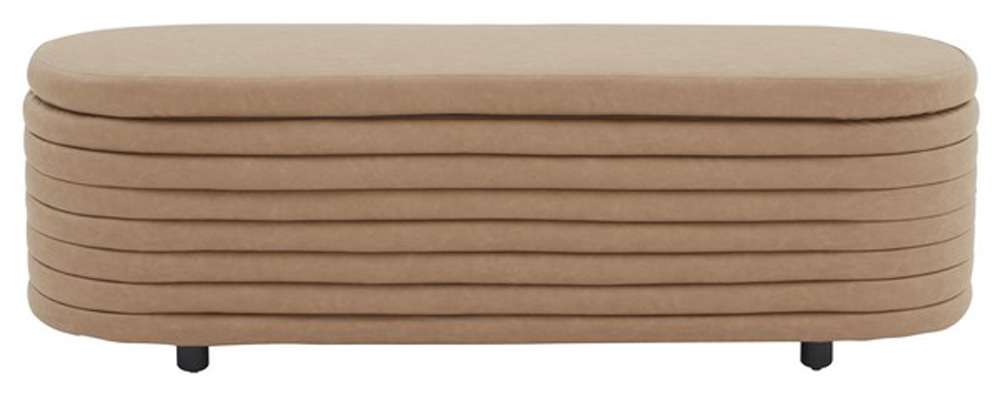 Safavieh - Couture - Jaymie Storage Bench - Camel - Black - SFV5040F veiw 1