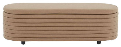 Safavieh - Couture - Jaymie Storage Bench - Camel - Black - SFV5040F veiw 1