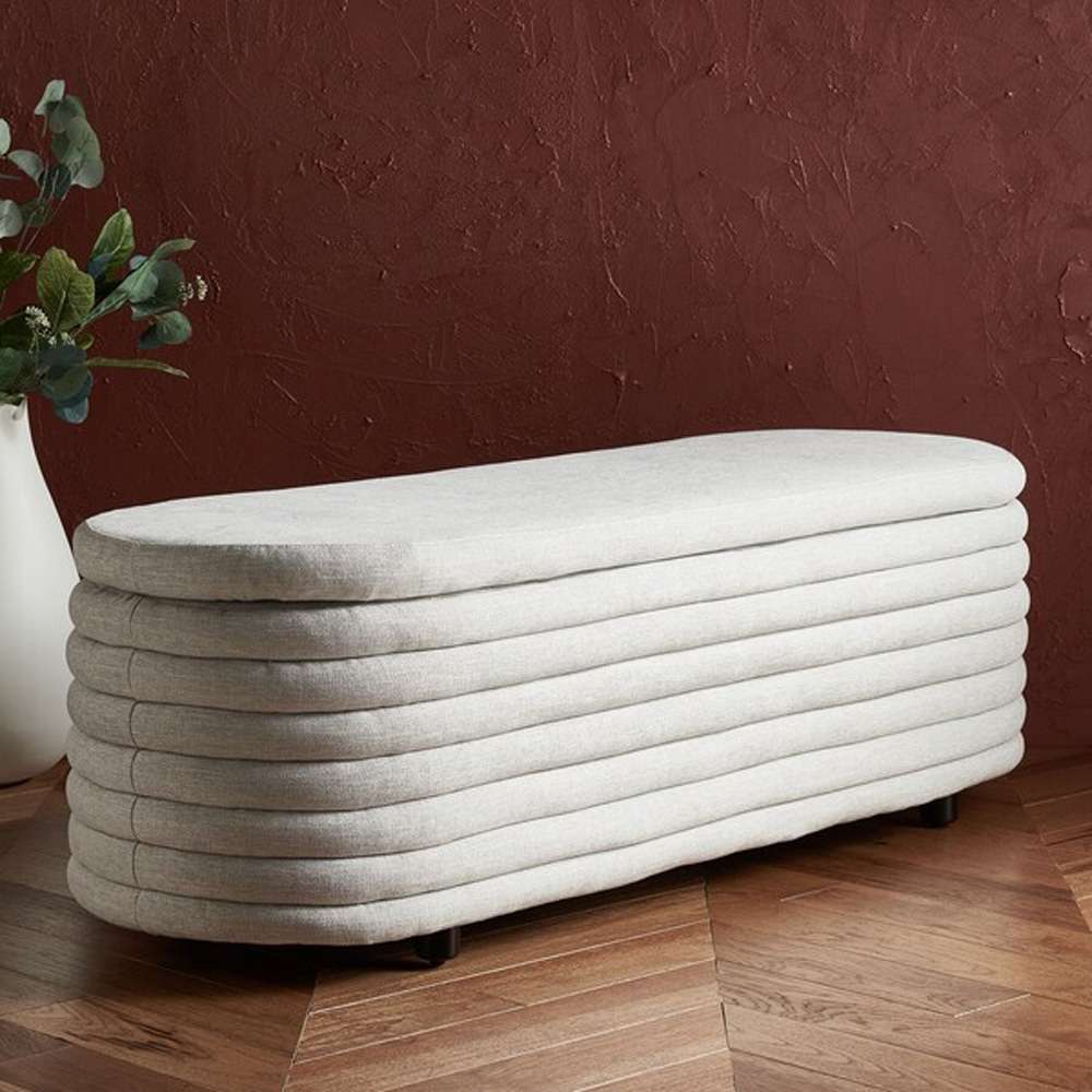 Safavieh - Couture - Jaymie Storage Bench - Taupe - Black - SFV5040A veiw 3