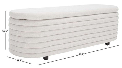 Safavieh - Couture - Jaymie Storage Bench - Taupe - Black - SFV5040A veiw 4