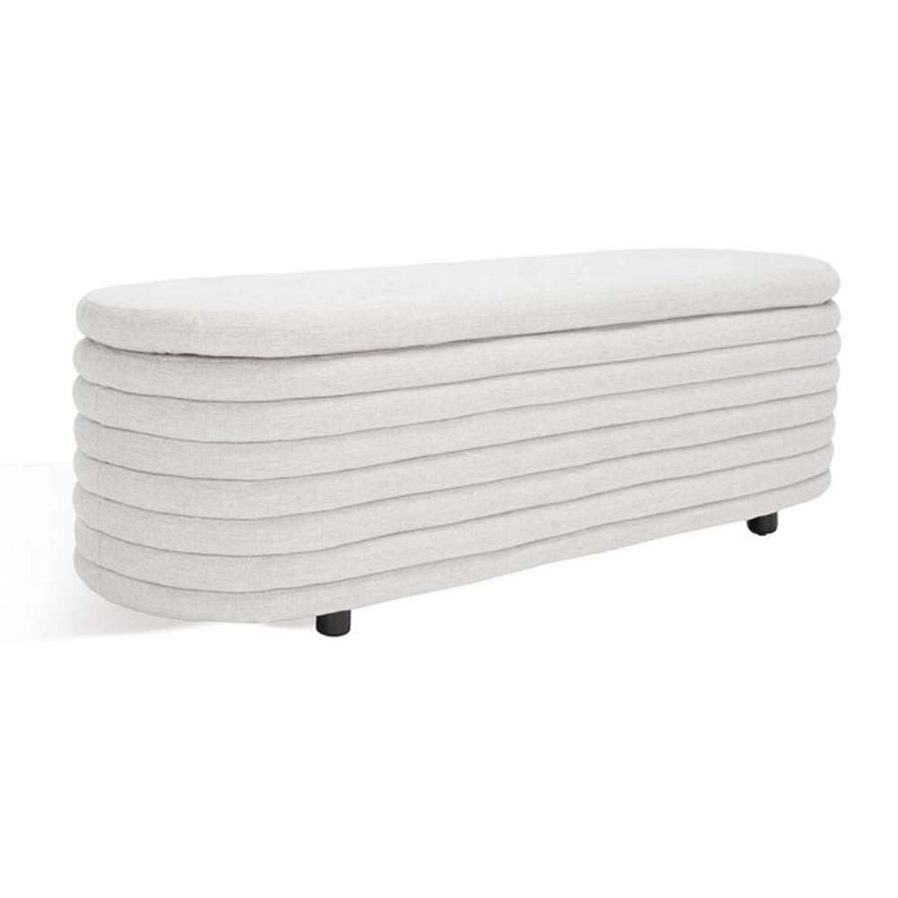 Safavieh - Couture - Jaymie Storage Bench - Taupe - Black - SFV5040A veiw 5