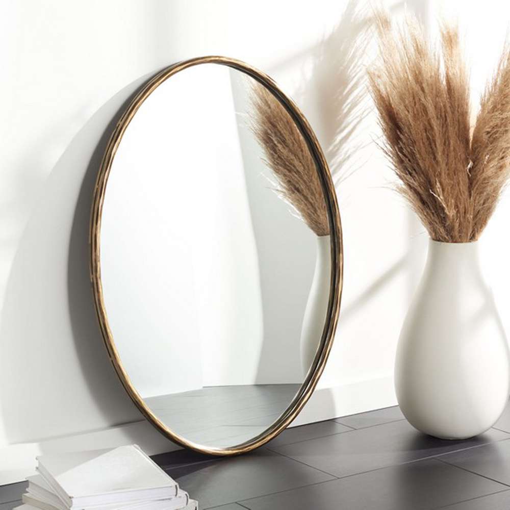 Safavieh - Couture - Jebediah Oval Metal Mirror - Brass - SFV9510A veiw 2
