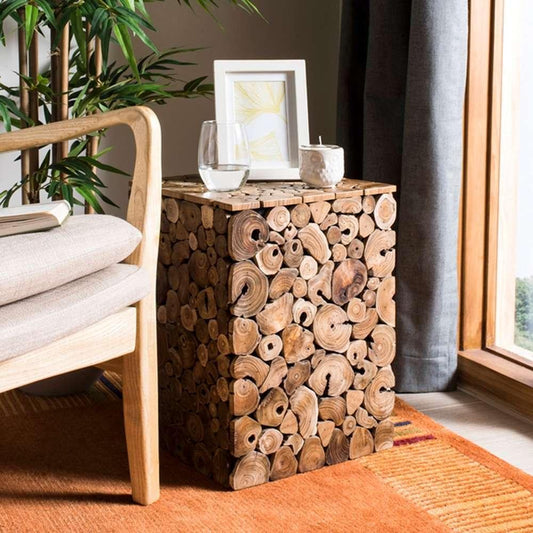 Safavieh - Jefferson Stool - Light Oak - Black - FOX1004A veiw 2