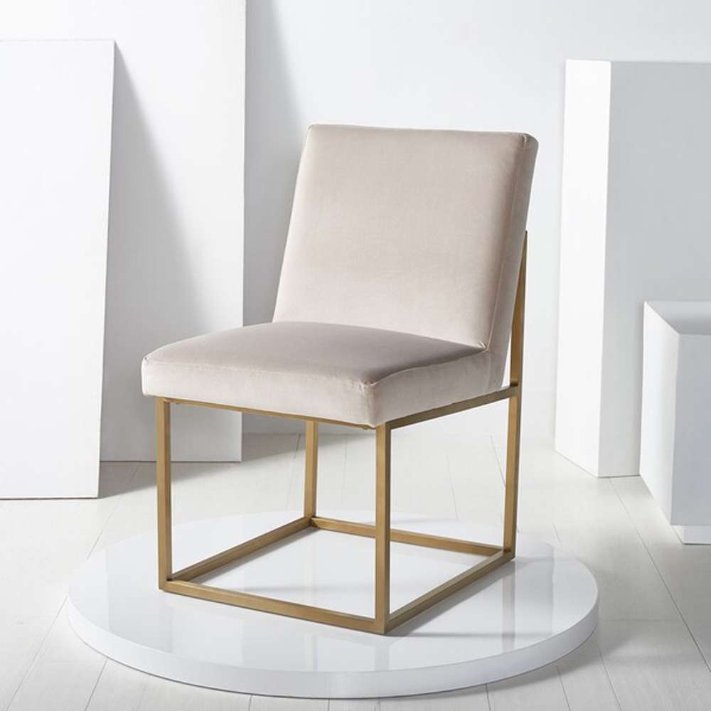 Safavieh - Couture - Jenette Dining Chair - Taupe - Gold - KNT7042G veiw 3