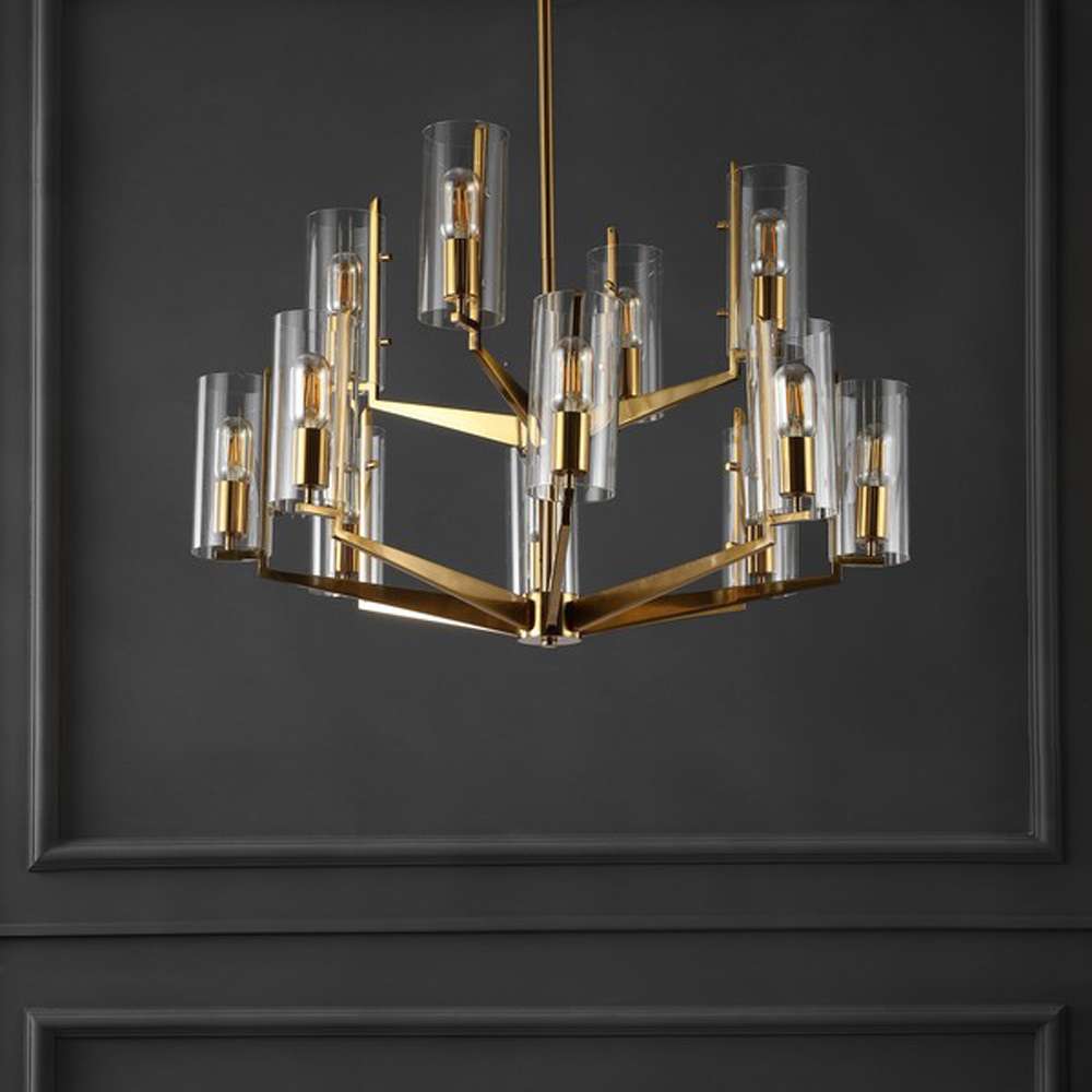 Safavieh - Couture - Jennica Glass Chandelier - Gold - CTL1008A veiw 1