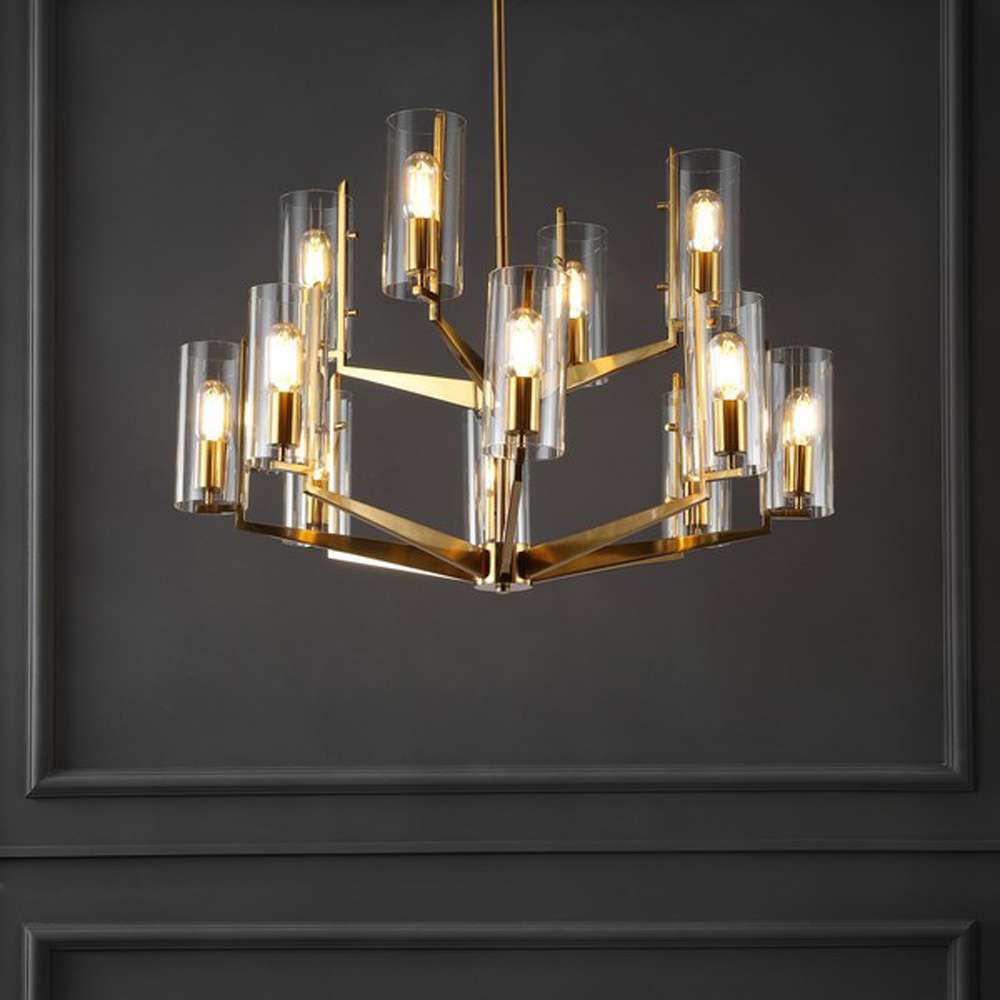 Safavieh - Couture - Jennica Glass Chandelier - Gold - CTL1008A veiw 2