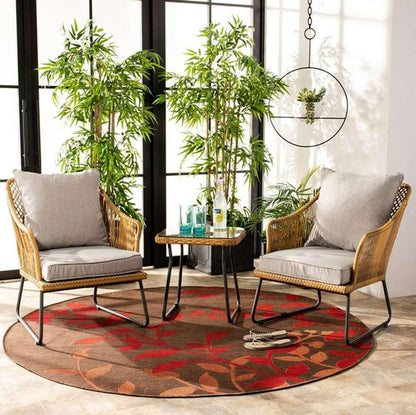 Safavieh - Jensen 3Pc Lounge Set - Natural - Grey - PAT9008A veiw 2