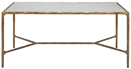 Safavieh - Couture - Jessa Metal Coffee Table - White - Brass - SFV9520C veiw 1