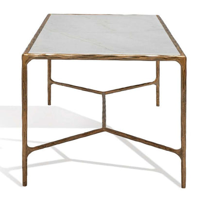 Safavieh - Couture - Jessa Metal Coffee Table - White - Brass - SFV9520C veiw 4