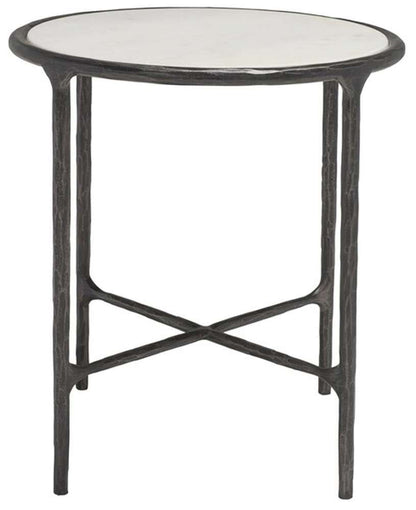 Safavieh - Couture - Jessa Metal Round End Table - Black - White - SFV9505D veiw 1