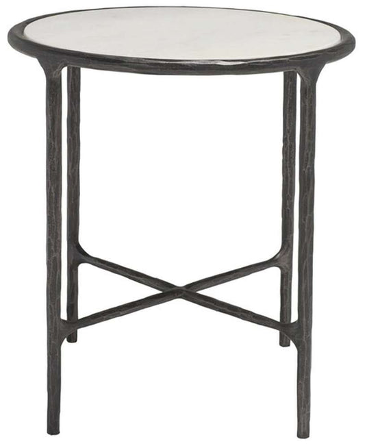 Safavieh - Couture - Jessa Metal Round End Table - Black - White - SFV9505D veiw 1