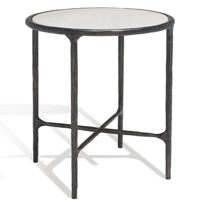 Safavieh - Couture - Jessa Metal Round End Table - Black - White - SFV9505D veiw 4