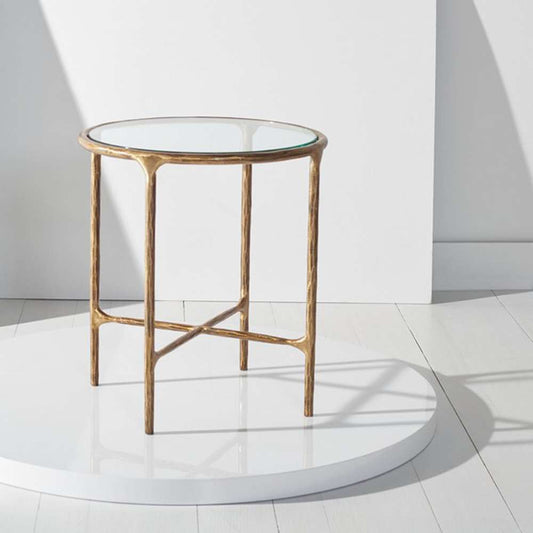Safavieh - Couture - Jessa Metal Round End Table - Brass - SFV9505A veiw 2