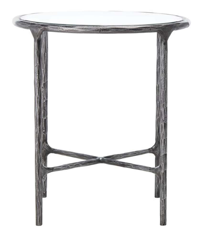 Safavieh - Couture - Jessa Metal Round End Table - Silver - SFV9505B veiw 1