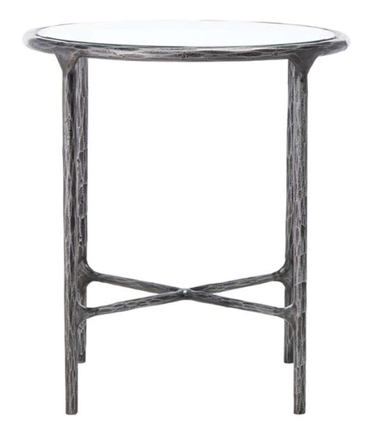 Safavieh - Couture - Jessa Metal Round End Table - Silver - SFV9505B veiw 1