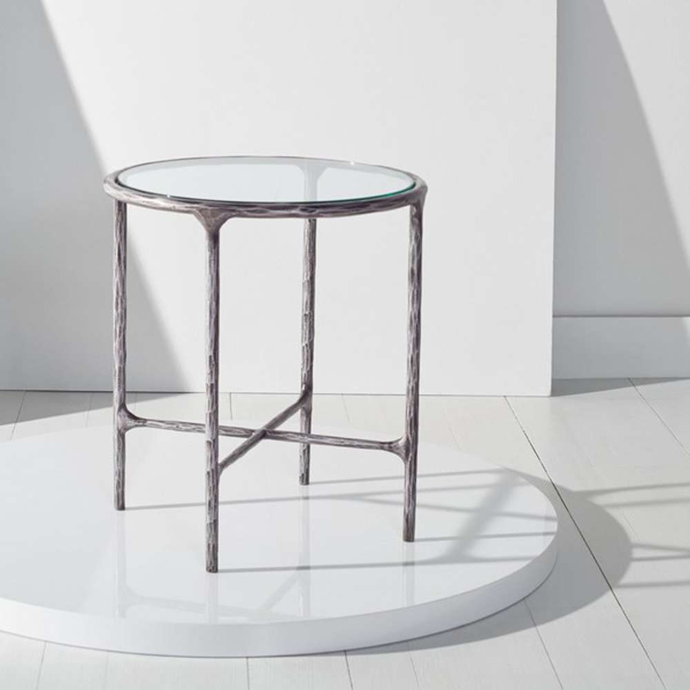 Safavieh - Couture - Jessa Metal Round End Table - Silver - SFV9505B veiw 2