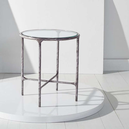 Safavieh - Couture - Jessa Metal Round End Table - Silver - SFV9505B veiw 2
