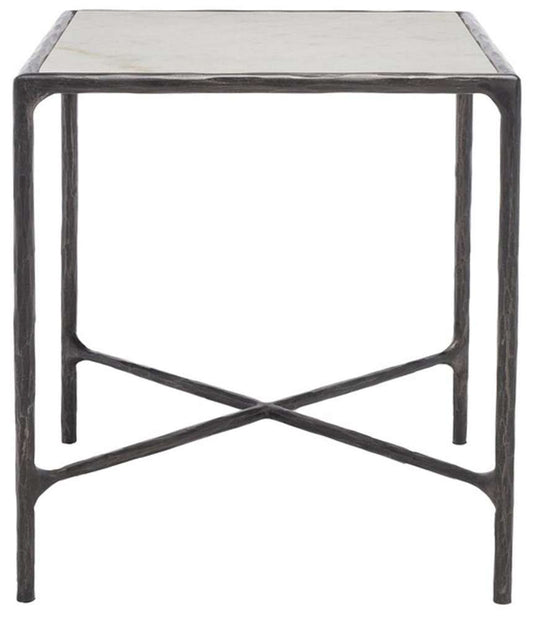 Safavieh - Couture - Jessa Metal Square End Table - Black - White - SFV9503D veiw 1
