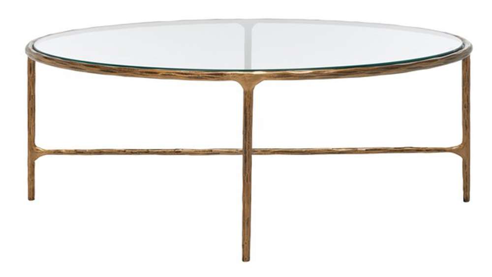 Safavieh - Couture - Jessa Oval Metal Coffee Table - Brass - SFV9521A veiw 1