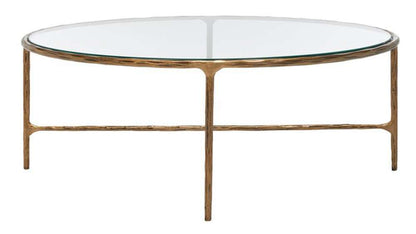 Safavieh - Couture - Jessa Oval Metal Coffee Table - Brass - SFV9521A veiw 1