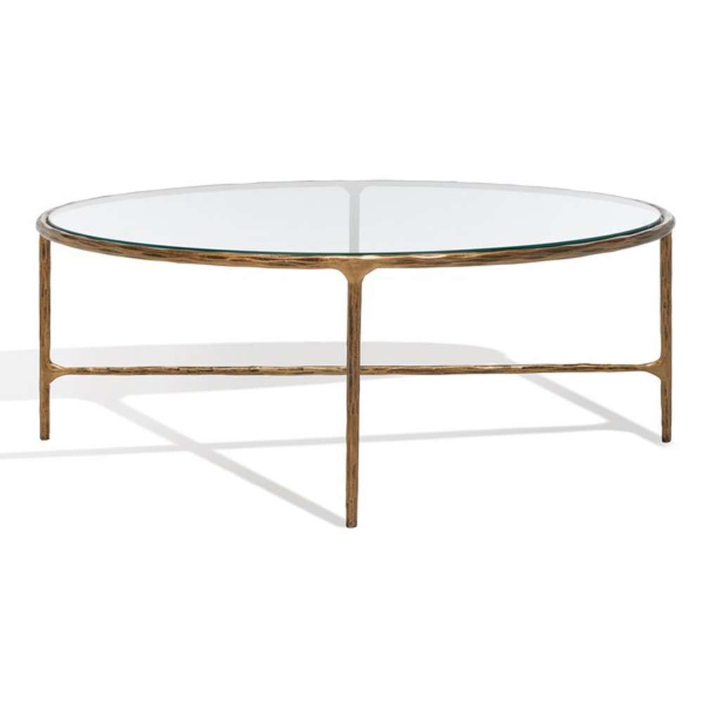 Safavieh - Couture - Jessa Oval Metal Coffee Table - Brass - SFV9521A veiw 2