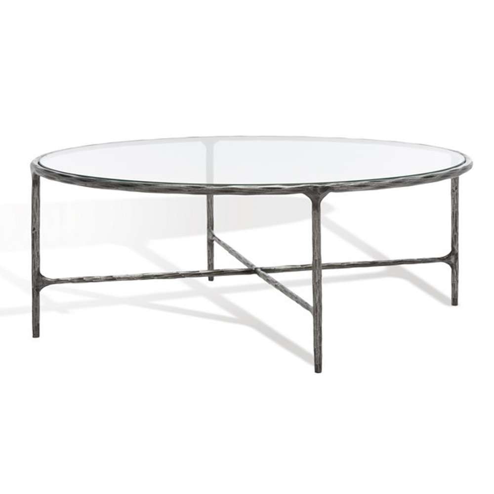 Safavieh - Couture - Jessa Oval Metal Coffee Table - Silver - SFV9521B veiw 3