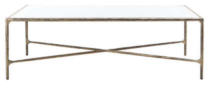 Safavieh - Couture - Jessa Rectangle Coffee Table - White - Brass - SFV9500C veiw 1