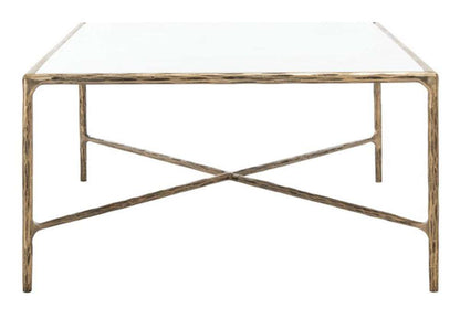 Safavieh - Couture - Jessa Rectangle Coffee Table - White - Brass - SFV9500C veiw 4