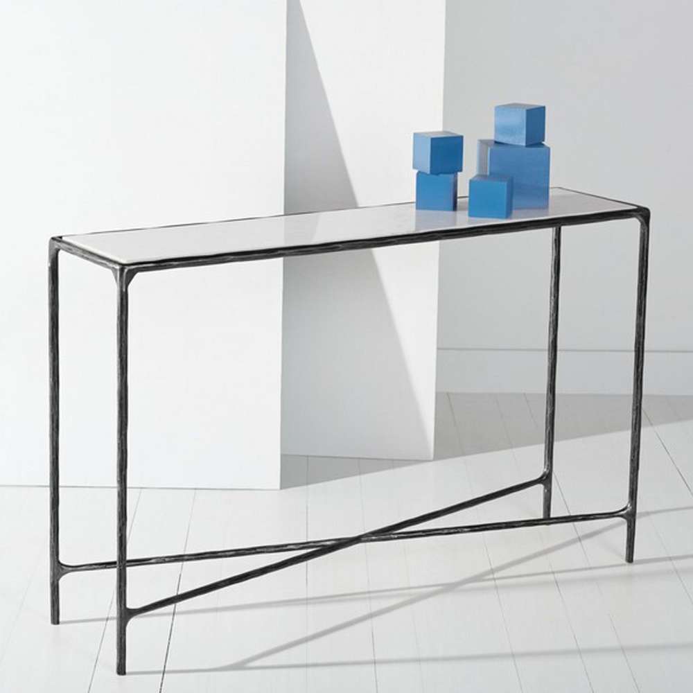 Safavieh - Couture - Jessa Rectangle Console Table - Black - White - SFV9502D veiw 3