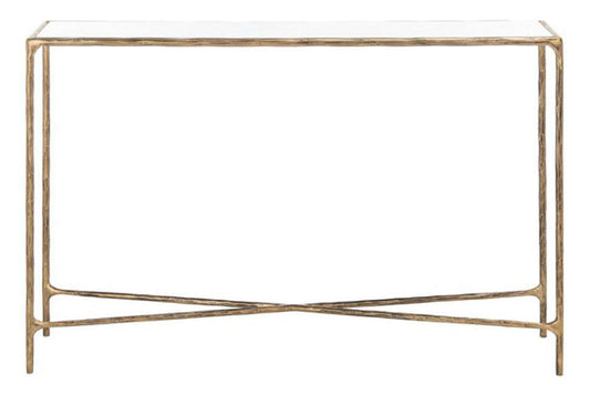 Safavieh - Couture - Jessa Rectangle Console Table - White - Brass - SFV9502C veiw 1