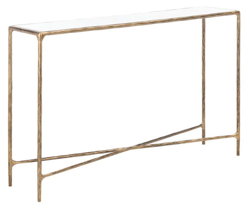 Safavieh - Couture - Jessa Rectangle Console Table - White - Brass - SFV9502C veiw 3