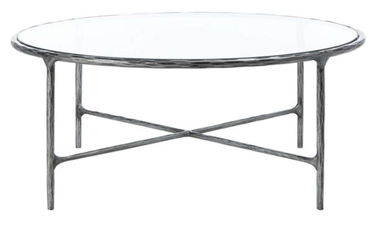 Safavieh - Couture - Jessa Round Metal Coffee Table - Silver - SFV9501B veiw 1