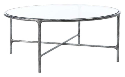 Safavieh - Couture - Jessa Round Metal Coffee Table - Silver - SFV9501B veiw 3
