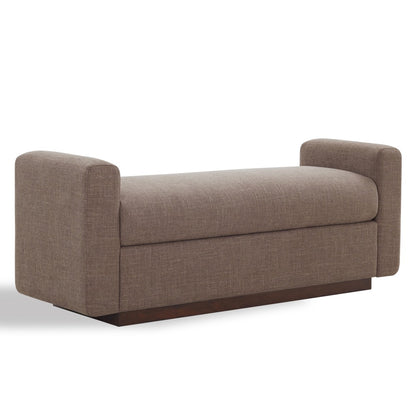 Safavieh - Joanndria Upholstered Bench / Brown / Walnut - SFV5154B view 3