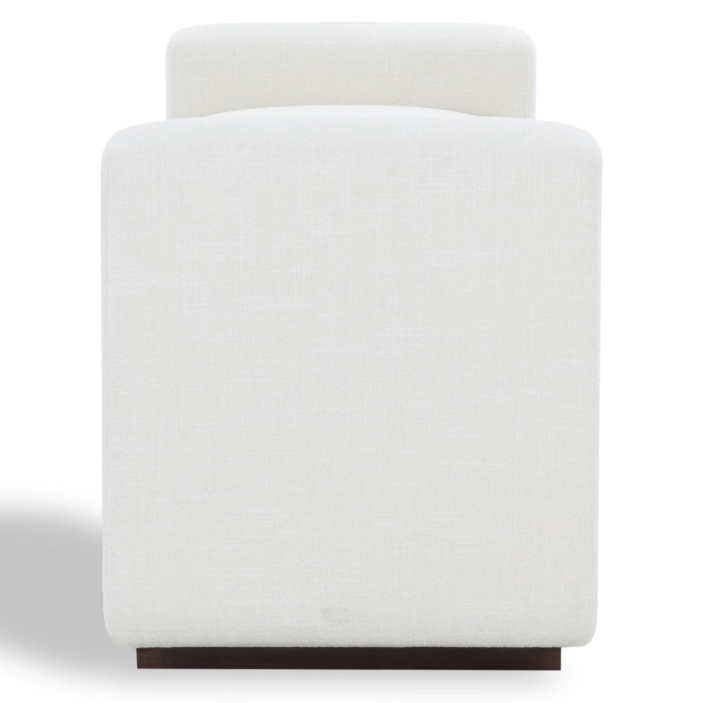 Safavieh - Joanndria Upholstered Bench / White / Walnut - SFV5154A view 5