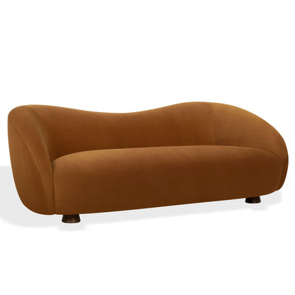 Safavieh - Jocelyne Velvet Sofa / Brown / Walnut - SFV7519A view 3