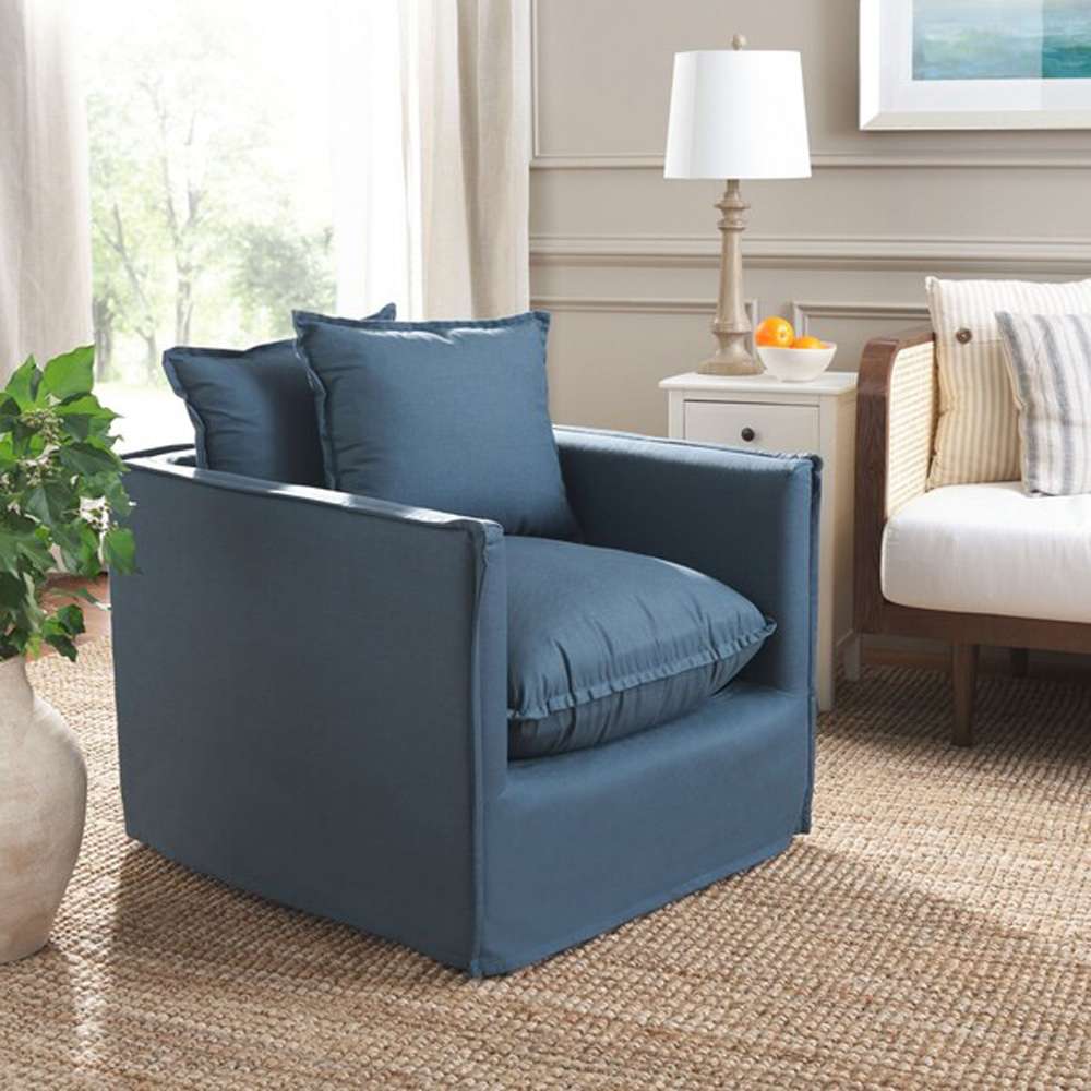 Safavieh - Joey Arm Chair - Blue - MCR4651A veiw 2