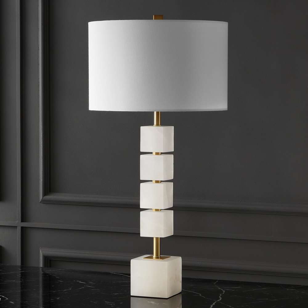 Safavieh - Couture - Johnny Alabaster Table Lamp - White - Gold - CTL1036A veiw 1