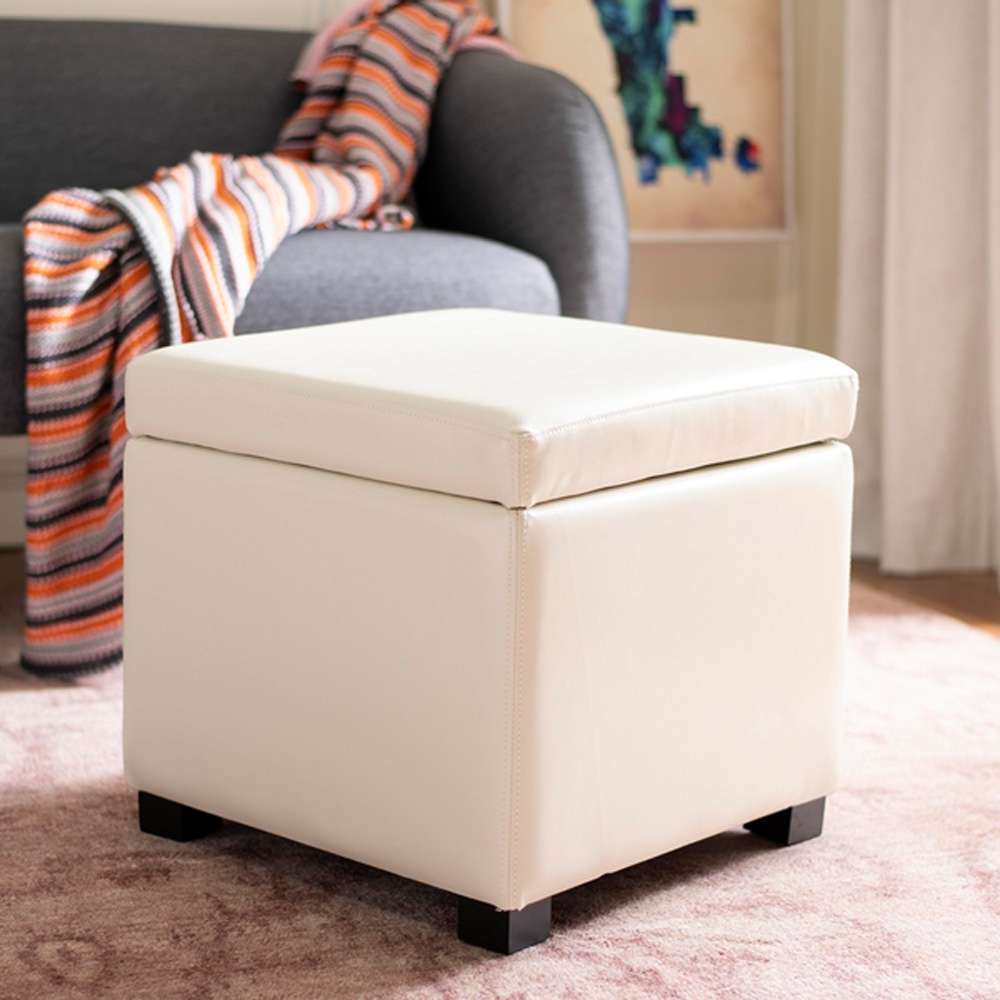 Safavieh - Jonathan Ottoman - Flat Cream - HUD4007D veiw 2