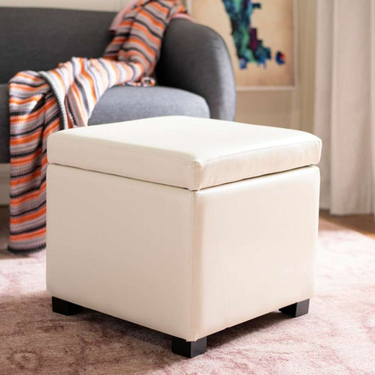 Safavieh - Jonathan Ottoman - Flat Cream - HUD4007D veiw 2