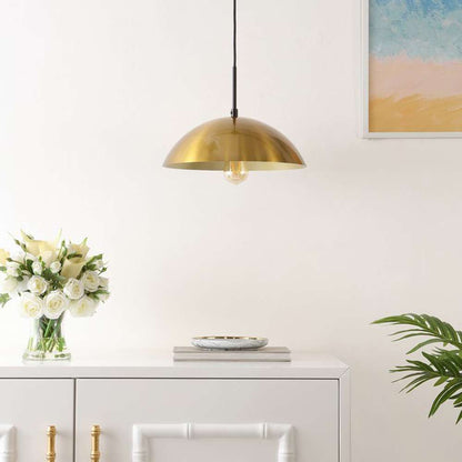 Safavieh - Jorden 14 Inch Pendant - Brass - Black - PND4157A veiw 1