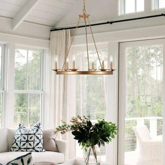 Safavieh - Joris 6Lt 26.25in Chandelier - Gold - CHA4015B veiw 1