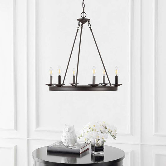 Safavieh - Joris 6Lt 26.25in Chandelier - Oil Rub Bronze - CHA4015A veiw 1