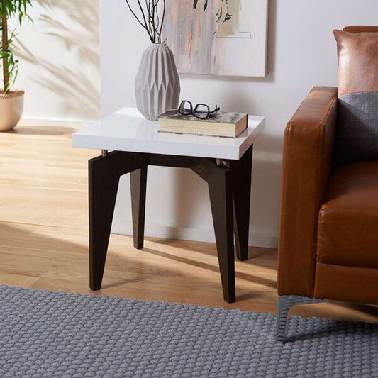 Safavieh - Josef End Table - White - Dark Brown - FOX4224A veiw 2